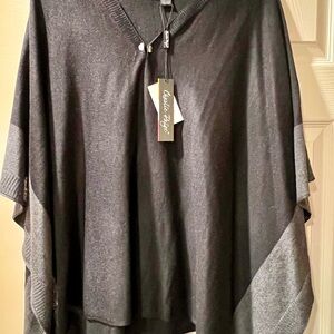 Charlie Paige Black Knit Poncho